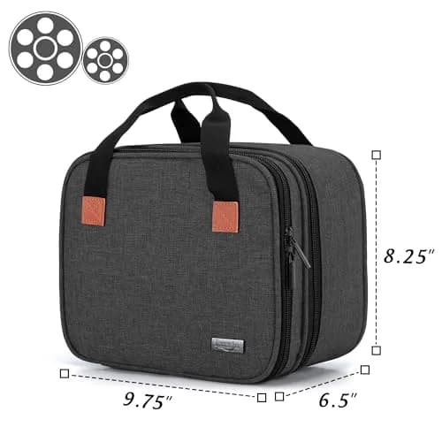 LUXJA Black Carrying Bag for Mini Projector & Accessories | Compact Portable Case with Padding (9.75" x 8.25" x 6.5") thumbnail 5