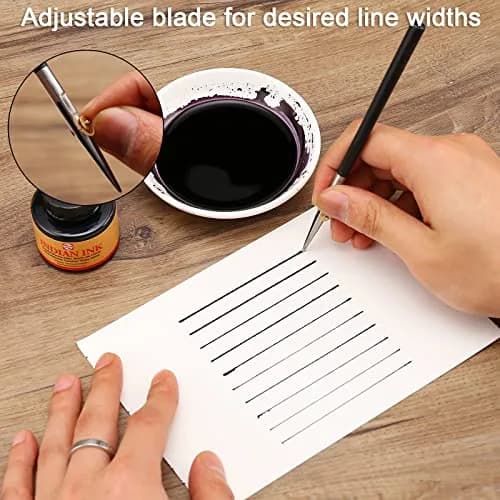 LOONENG Ruling Pen for Masking Fluid, Fine Line Drawing & Calligraphy 1 Count (Pack of 1) thumbnail 4