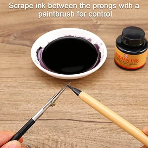 LOONENG Ruling Pen for Masking Fluid, Fine Line Drawing & Calligraphy 1 Count (Pack of 1) thumbnail 2