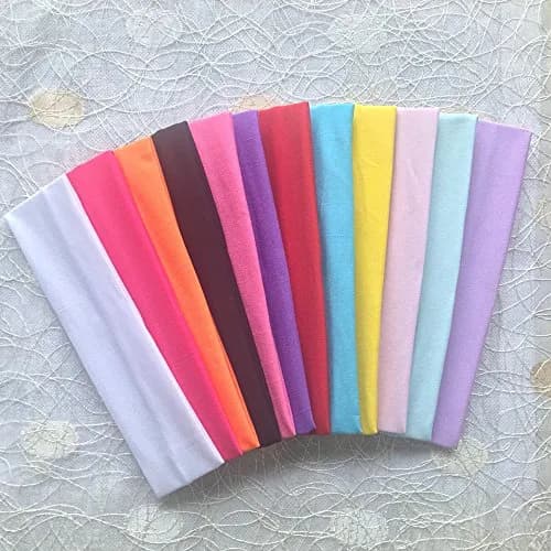 Zapire Soft Stretchy Elastic Headbands - 12 Pack Multi-Colored Hair Wraps for Women & Girls | 4.8cm Wide thumbnail 3