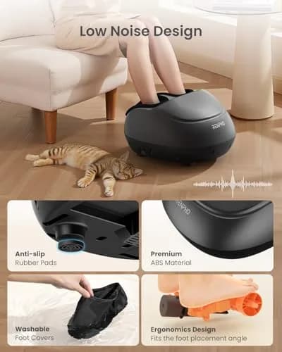 RENPHO Full Foot Massager with Heat | Deep Shiatsu Plantar Fasciitis Relief for Size 13 Feet thumbnail 5