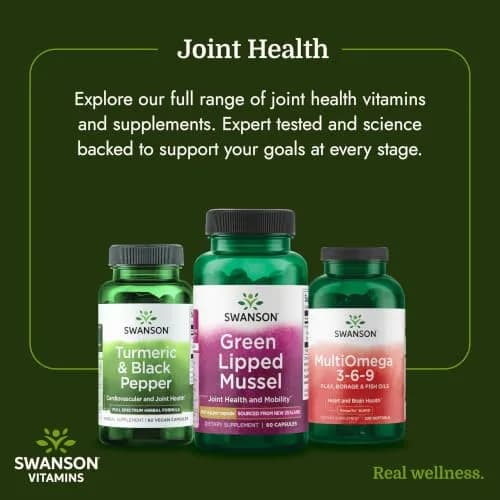 Swanson Green Lipped Mussel 120 Count (Pack of 2) | Joint Health & Mobility Supplement with Omega-3s thumbnail 6