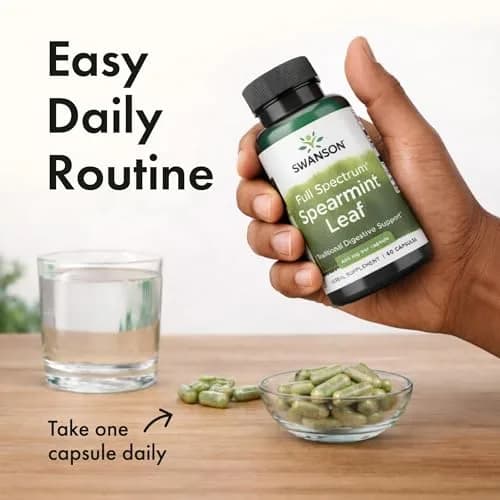 Swanson Spearmint Leaf Full Spectrum 400 mg 120 Capsules (2 Pack) | Digestive Health Support thumbnail 9