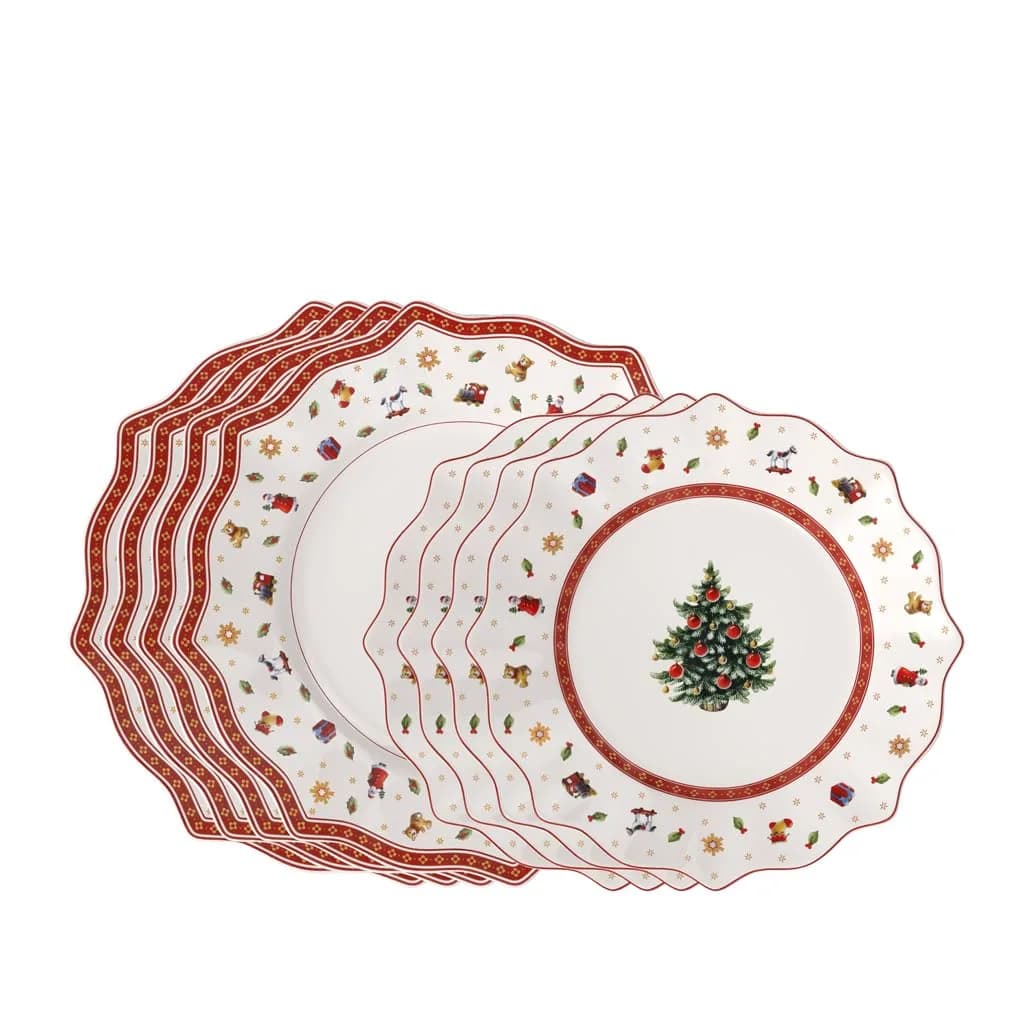 Villeroy & Boch Toy's Delight 8 Piece Decorative Plate Set | Christmas Collection - main product image