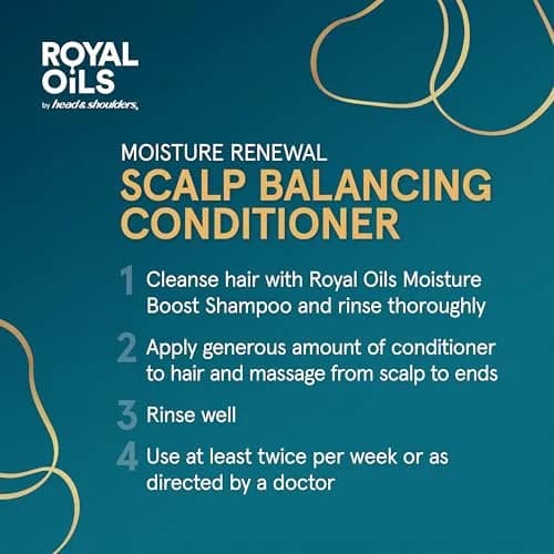 Head & Shoulders Royal Oils Moisture Renewal Conditioner with Coconut Oil 13.5 fl oz (399 ml) | Balances Scalp Moisture thumbnail 4