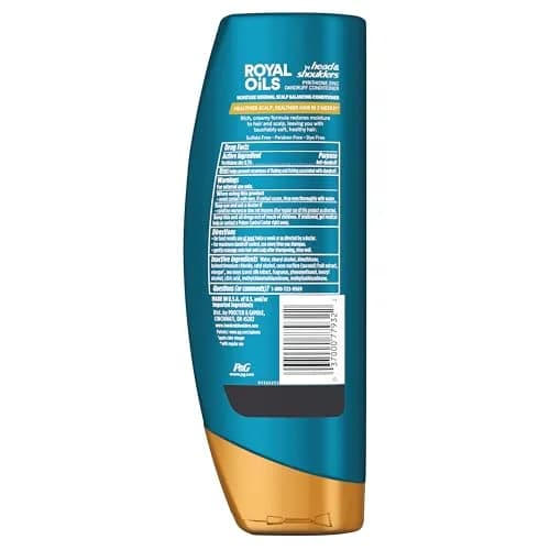 Head & Shoulders Royal Oils Moisture Renewal Conditioner with Coconut Oil 13.5 fl oz (399 ml) | Balances Scalp Moisture thumbnail 7