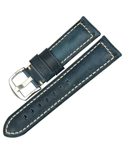 REZERO Leather Watch Bands Thickened Vintage Strap 20mm | Classic Oil-Waxed Leather for Men & Women thumbnail 2