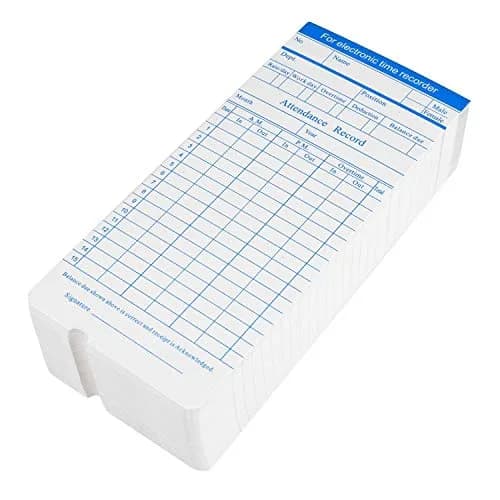 Flexzion Monthly Time Cards 270 Pack | 7.4 x 3.3 Inch Blue/Orange 6-Column Electronic Time Clock Cards thumbnail 3