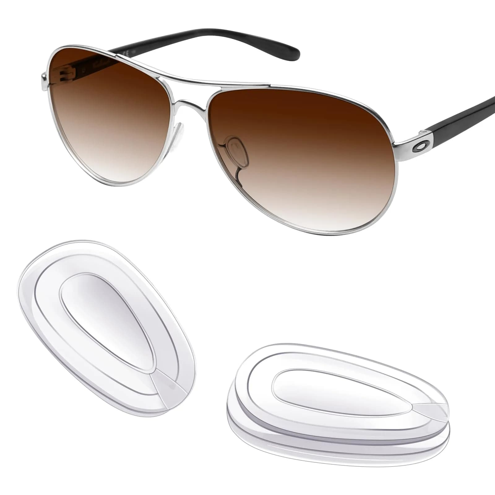 Mryok Replacement Nosepieces Nosepads for Oakley Wingfold EVR EVS Sunglass | Rubber Fit & Impact Standards - main product image