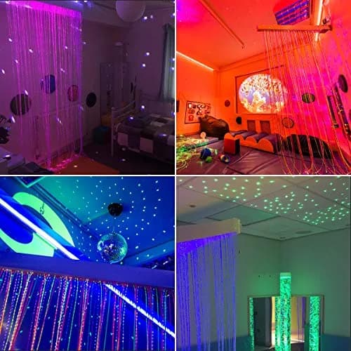 AMKI RGBW Fiber Optic Curtain Light Kit 2m (6.5ft) | Smart App & Bluetooth Control for Windows & Sensory Rooms thumbnail 6