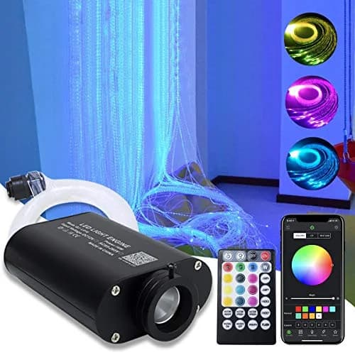 AMKI 16W RGBW Fiber Optic Curtain Light Kit 4m (13.1ft) | Sound Activated Waterfall Effect thumbnail 1