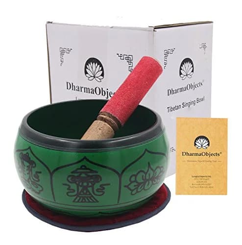 DharmaObjects Yoga Meditation Singing Bowl 6" with Lucky Symbols | Deep Relaxation & Chakra Balance (100-120 chars) thumbnail 1