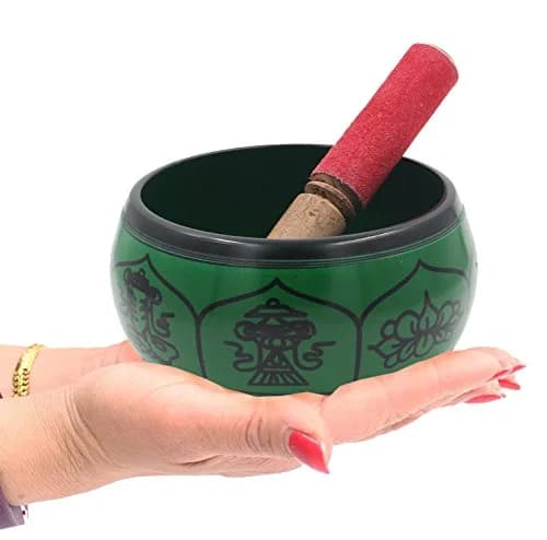 DharmaObjects Yoga Meditation Singing Bowl 6" with Lucky Symbols | Deep Relaxation & Chakra Balance (100-120 chars) thumbnail 5