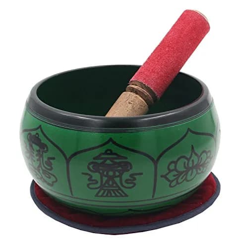 DharmaObjects Yoga Meditation Singing Bowl 6" with Lucky Symbols | Deep Relaxation & Chakra Balance (100-120 chars) thumbnail 2