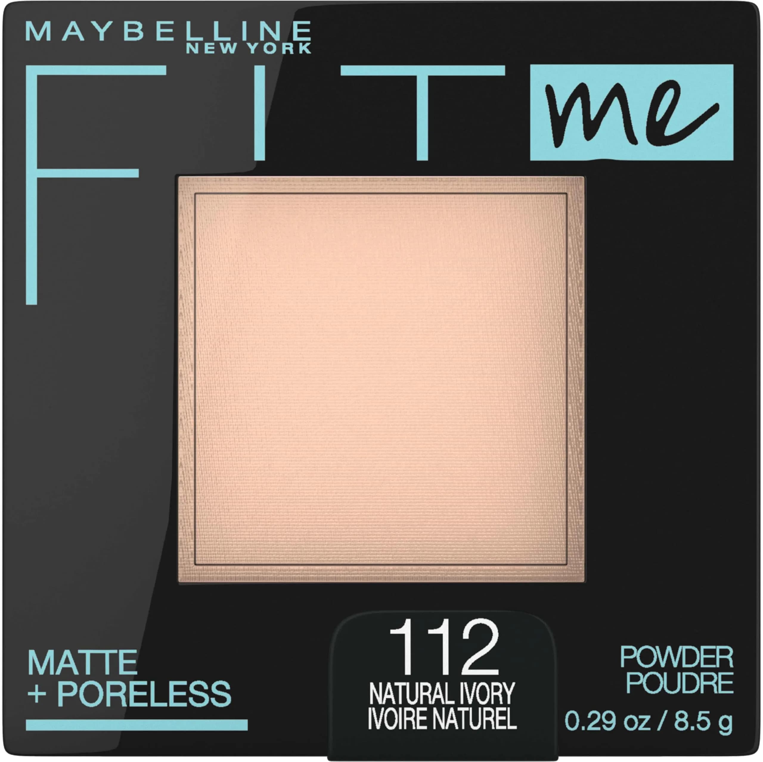 Maybelline Fit Me Matte + Poreless Pressed Face Powder Natural Ivory 8.2g (0.29 Oz) | Shine Control Setting Powder