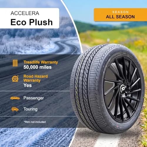 Accelera Eco Plush 185/65R14 86H SL All Season Touring Radial Tire | Reliable Passenger Car Tire thumbnail 4