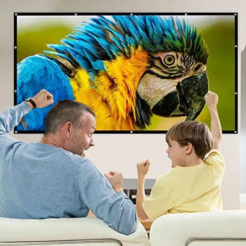 Mdbebbron 120 Inch Projector Screen 3.05 m (104" x 58") | Anti-Crease Portable Home Theater Outdoor Indoor Double Sided Projection thumbnail 6