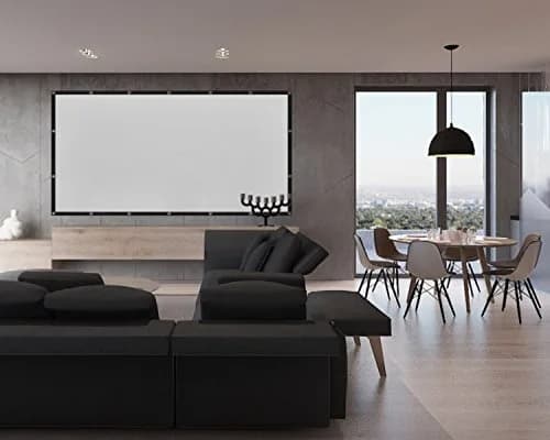 Mdbebbron 120 Inch Projector Screen 3.05 m (104" x 58") | Anti-Crease Portable Home Theater Outdoor Indoor Double Sided Projection thumbnail 7