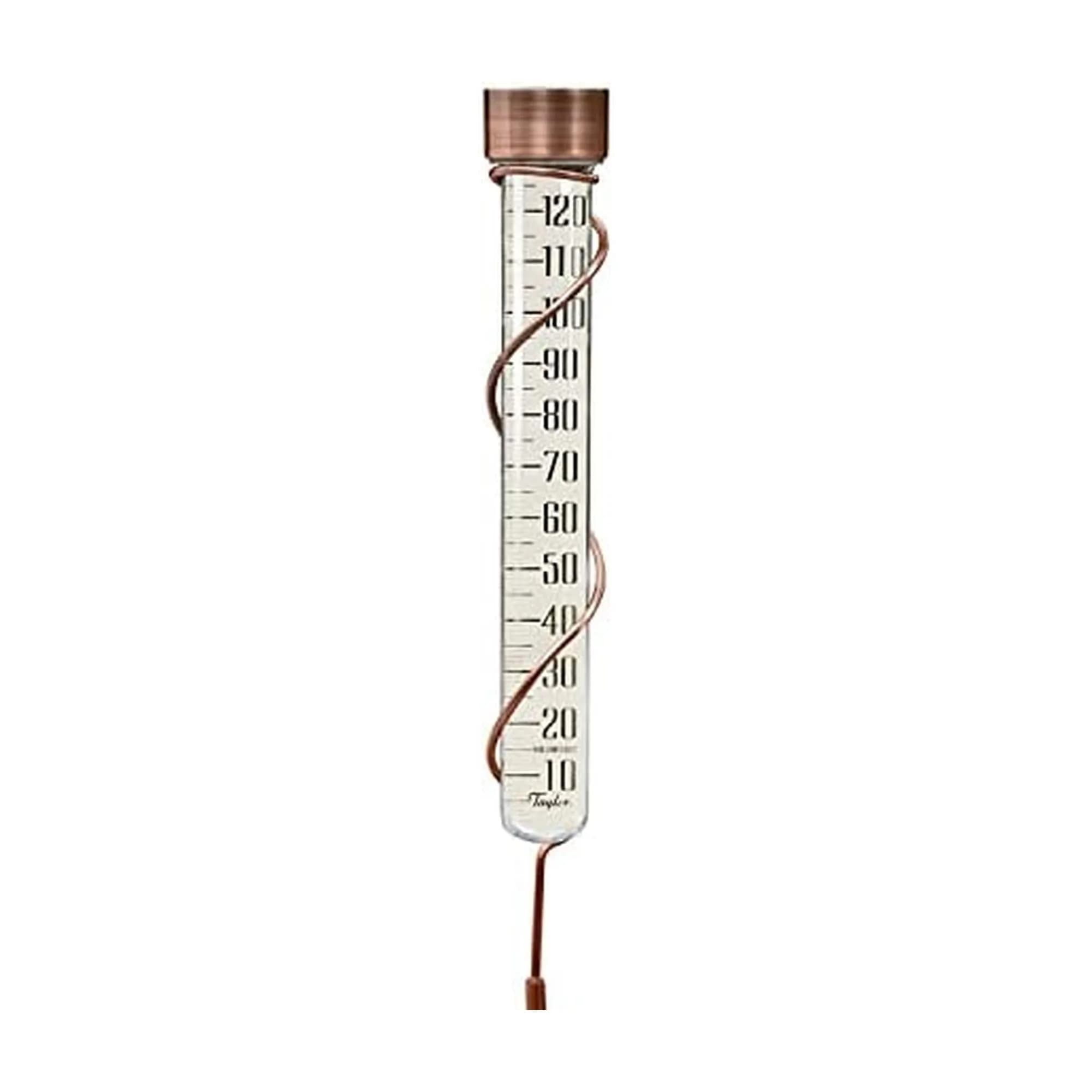 Taylor Heritage Collection Glass Rain Gauge, 42.3cm (27 inch) Tall, 12.7cm (5 inch) Capacity | Measure Rainfall Accurately - main product image