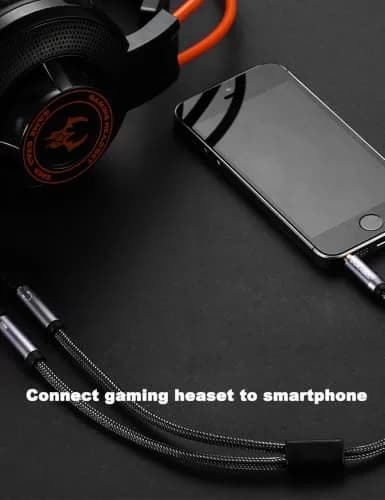 DUKABEL Headsets Adapter 3.5mm Splitter 30cm | Dual Audio & Mic Connection, Gold-Plated, Compatible with PC, Xbox, PS4 thumbnail 5