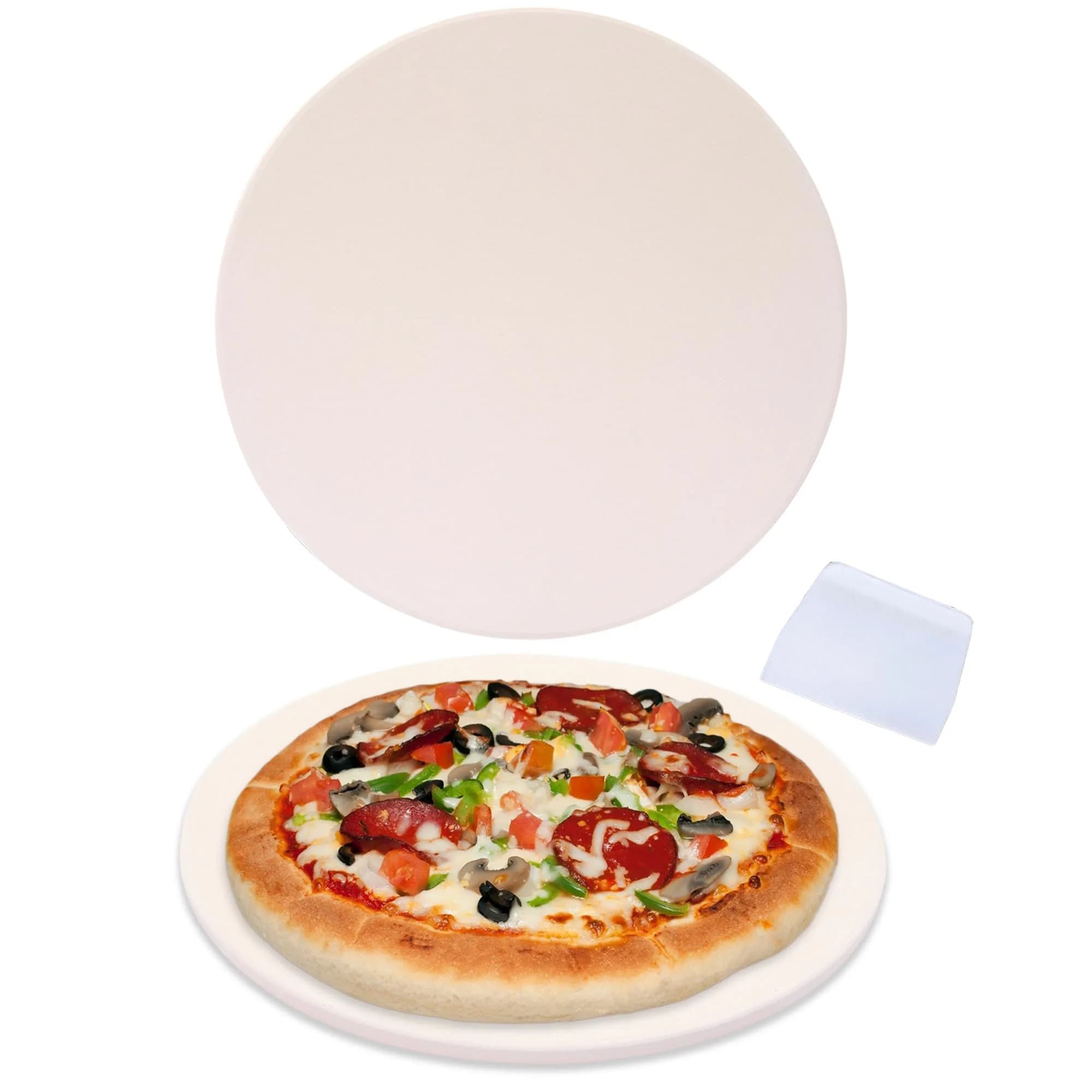 waykea 9” Round Small Pizza Stone for Toaster Oven | Cordierite Baking & Grilling Tool - main product image