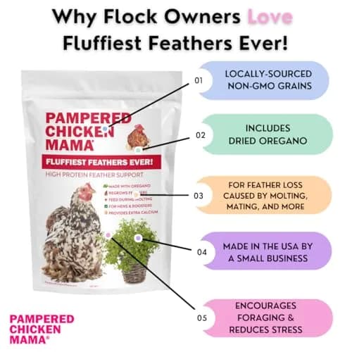 Pampered Chicken Mama Molting Supplement for Chickens 2 pounds | Supports Feather Growth & Chicken Health thumbnail 5