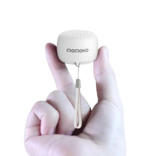 MOMOHO Mini Bluetooth Speaker White | Tiny Portable Wireless Speaker with Mic & TWS Pairing thumbnail 1