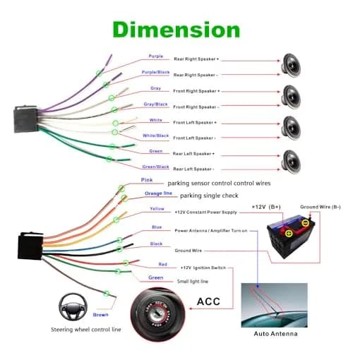 UNITOPSCI Double Din Car Stereo 7 Inch HD Touchscreen MP5 Player with Bluetooth & Backup Camera | 1080P HD Multimedia Receiver thumbnail 8