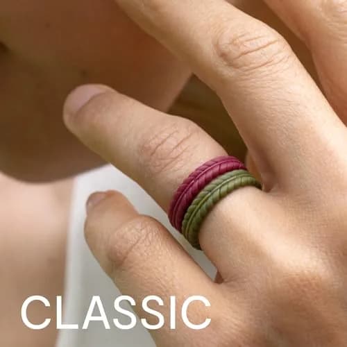 ROQ Silicone Rubber Wedding Ring for Men, Size 15 | 8mm Wide Comfort Fit Band thumbnail 5