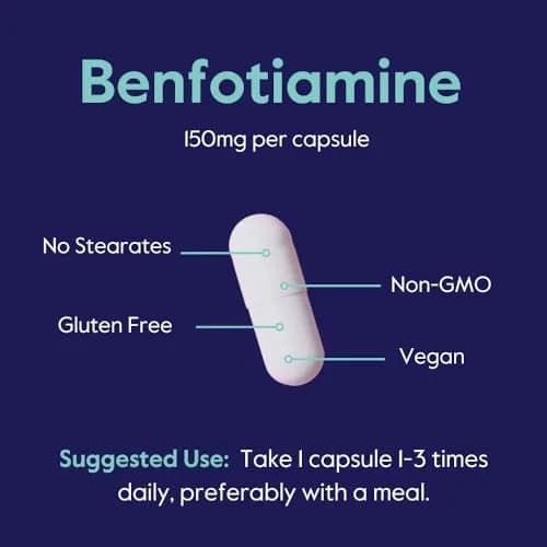 BESTVITE Benfotiamine 150mg (240 Veg Caps) (120x2) - No Stearates - Vegan | Supports Circulation & Nervous System thumbnail 5
