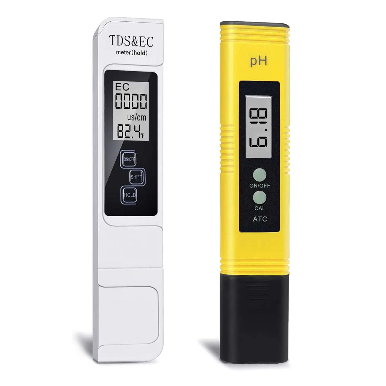 GuDoQi PH Meter, TDS Meter Combo, 4-in-1 Water Test Kit, Digital pH, PPM, EC, Temp for Drinking Water & Hydroponics — PH+TDS