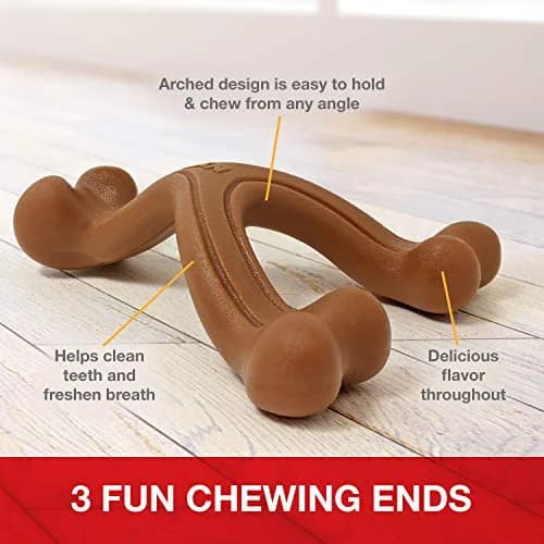 Nylabone Power Chew Easy-Hold Wishbone Dog Chew Toy, Small (3.85 oz / 109 g) | Durable Chew Toy for Aggressive Chewers thumbnail 7