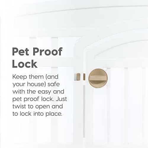 IRIS USA 4-Panel Dog Playpen | 24 Inch Pet Enclosure, White, Expandable, Heavy-Duty Plastic thumbnail 4