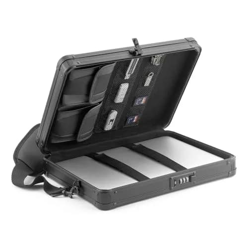 Vaultz Locking Storage Clipboard with Combination Lock, Black | Secure Portable Document & Device Organizer thumbnail 1