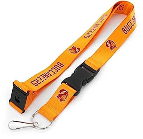 aminco NFL Tampa Bay Buccaneers Throwback Lanyard, Red, 6 | Retro Team Spirit & Hands-Free Convenience thumbnail 1