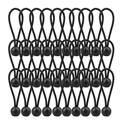 AOPRIE 30 Pack Black Bungee Balls | Heavy Duty Weather Resistant Tie Downs in India thumbnail 1