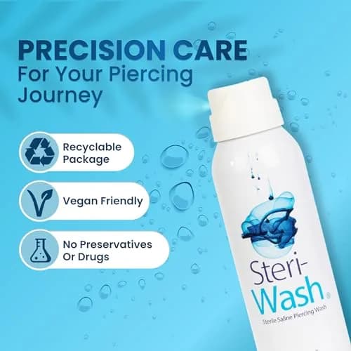 STERI - WASH Aftercare Piercing Spray 3 Fl Oz | Gentle, Vegan, Professional-Quality thumbnail 3