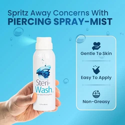 STERI - WASH Aftercare Piercing Spray 3 Fl Oz | Gentle, Vegan, Professional-Quality thumbnail 4