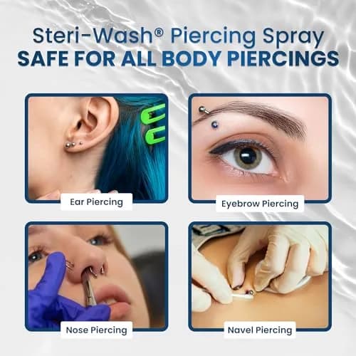 STERI - WASH Aftercare Piercing Spray 3 Fl Oz | Gentle, Vegan, Professional-Quality thumbnail 5