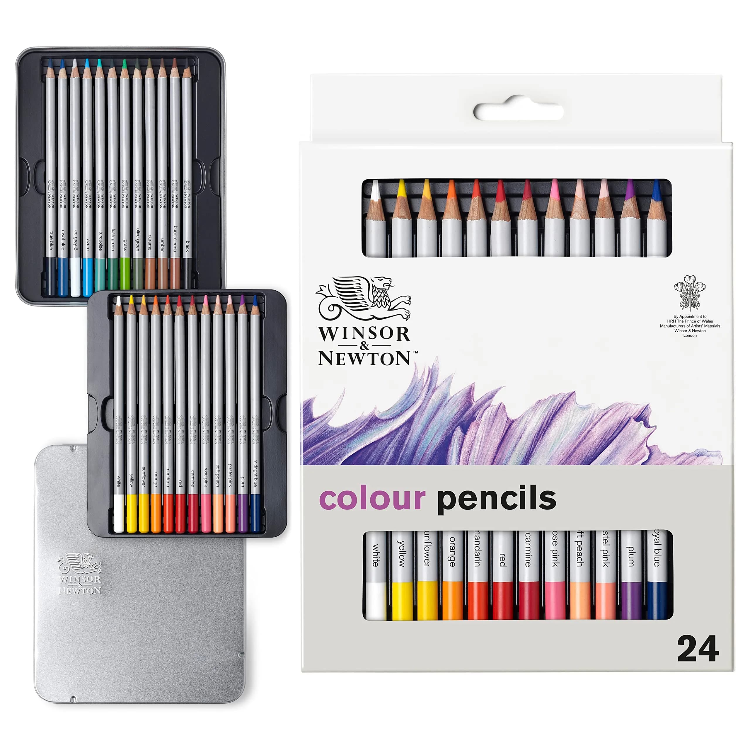 Winsor & Newton Studio Collection Charcoal Pencils, 6 Count (100g / 0.11kg) | ACMI Certified Non-Toxic — Set of 24