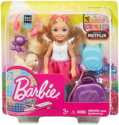 Barbie Dreamhouse Adventures Doll & Accessories Travel Set with Chelsea & Puppy, 3-7 Years thumbnail 6