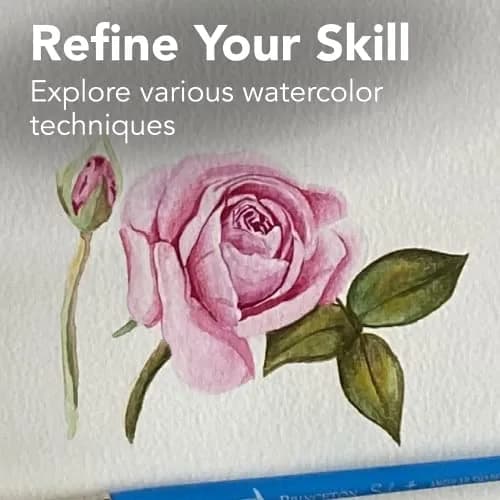 Canson XL Series Watercolor Paper Pad 9" x 12" 30 Sheets/Pad 6 Pads | 140 lb (300 gsm) Cold Press Paper for Mixed Media Art thumbnail 5