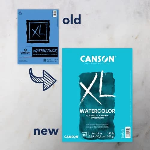 Canson XL Series Watercolor Paper Pad 9" x 12" 30 Sheets/Pad 6 Pads | 140 lb (300 gsm) Cold Press Paper for Mixed Media Art thumbnail 2