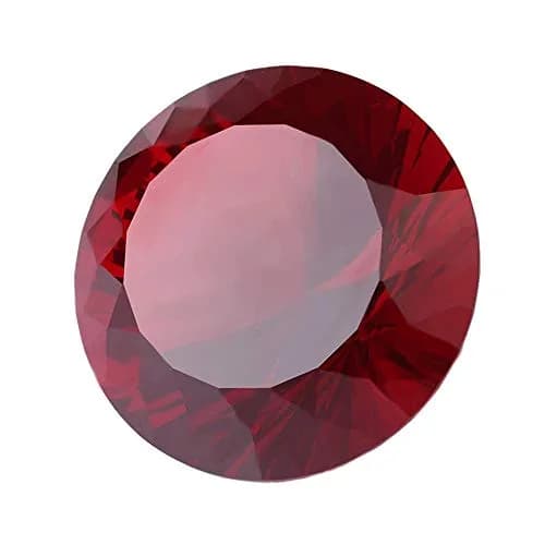 Yarrkc Red Crystal Glass Diamond Shaped Decoration 60mm | Elegant Ruby Paperweight for Office & Home thumbnail 2