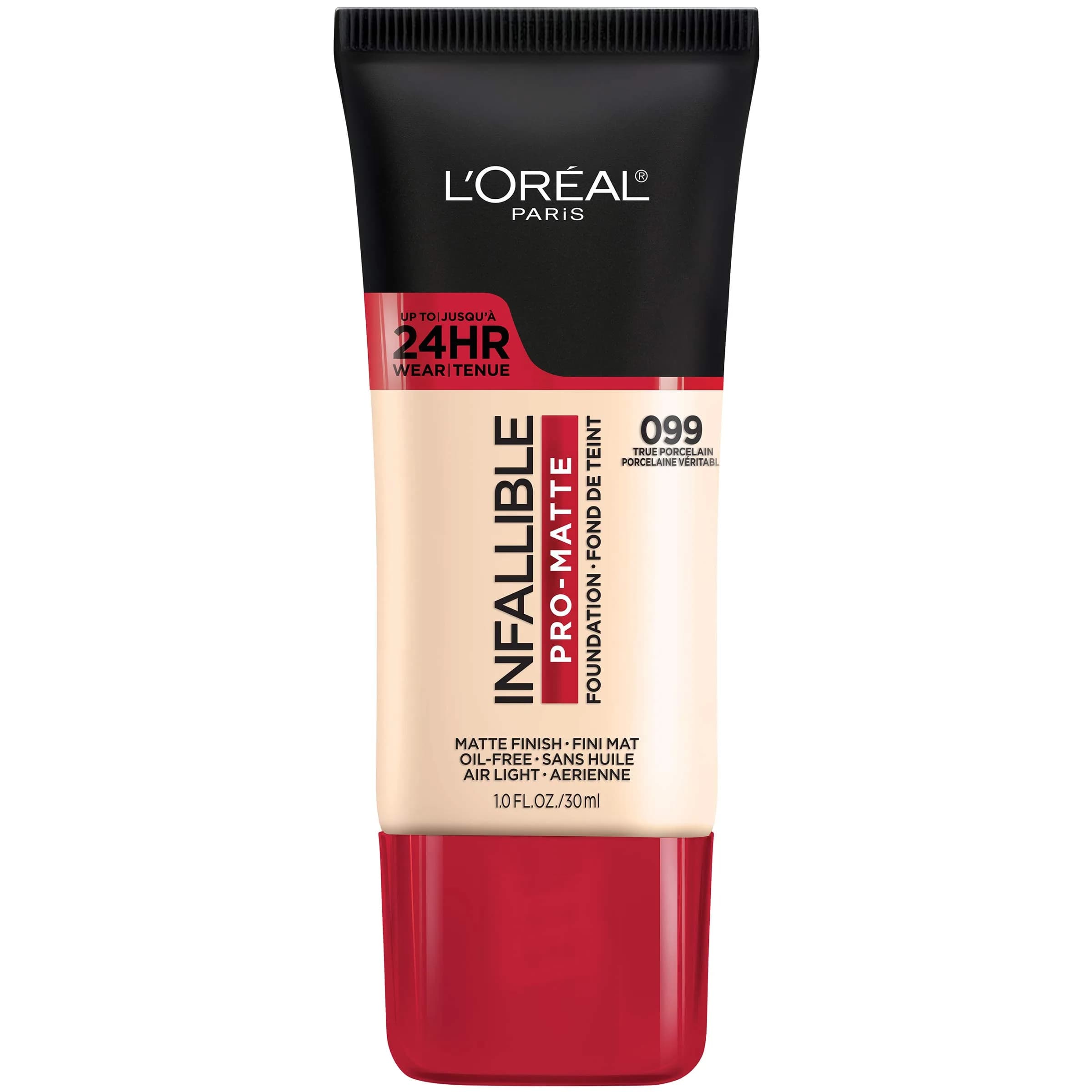 L'Oreal Paris Infallible Pro-Matte Liquid Foundation True Porcelain 30ml (1 fl oz) | Demi-Matte Finish Up to 24 Hours