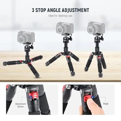 NEEWER Portable Travel Mini Tabletop Tripod 50cm Aluminum Alloy | 11 lb Max Load, 360° Ball Head thumbnail 5
