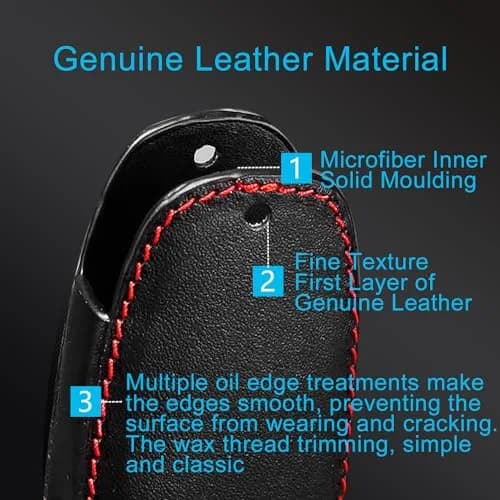 MECHCOS Leather Key Fob Cover for BMW X1 X3 X4 X5 X6 3 5 7 Series | Genuine Leather, Signal Safe thumbnail 4