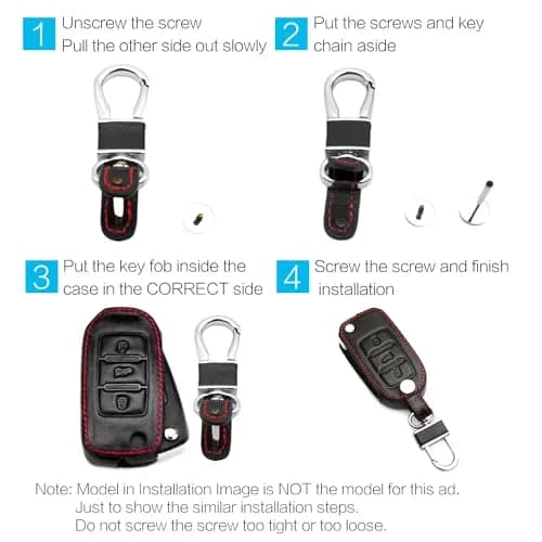 MECHCOS Leather Key Fob Cover for BMW X1 X3 X4 X5 X6 3 5 7 Series | Genuine Leather, Signal Safe thumbnail 6