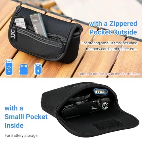 JJC Compact Camera RX100 VII Case Pouch for Sony RX100 VII & More | Impact-Resistant Neoprene thumbnail 4
