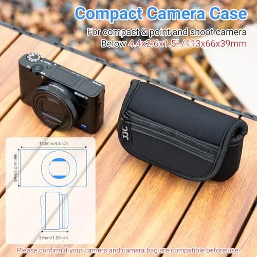 JJC Compact Camera RX100 VII Case Pouch for Sony RX100 VII & More | Impact-Resistant Neoprene thumbnail 2